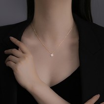 작고 반짝이는 오팔 은목걸이 실버S925