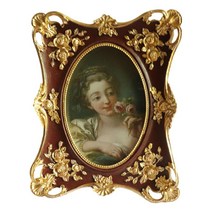 꽃 릴리프 골동품 스타일 사진 프레임 액자 디스플레이 유리 전면 데스크탑 사무실 거실 침실 웨딩 직업 시간, 금, 수지