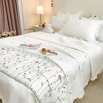 비단이불 수 놓은 여름 시원한 이불 얼음 실크 레이스 에어컨 얇은 시트 Pillowcase 잇의 어 버전