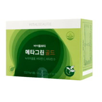바이탈뷰티 메타 그린 골드 프리미엄 녹차 정제 추출물 비타민 C D 미네랄 함유 원활한 대사 관리 케어 체지방 체중 감소 혈액 혈중 콜레스테롤 개선 뼈 치아 건강 도움 아모레 매타, 1개, 90정
