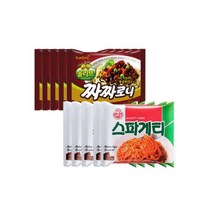 오뚜기 스파게티 5개 + 삼양 짜짜로니 5개, 1개
