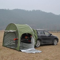 어닝룸 차량용어닝 캠핑용 소형 카라반 차박 SUV-자동차 후면 텐트 자전거 보관 야외 캠핑 하이킹 다목적 대형 방수 캐노피 차양 자동차 트렁크, [01] green