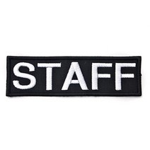 PA0050 STAFF 스태프 작은사이즈 자수 와펜 벨로크 찍찍이 리폼 패치