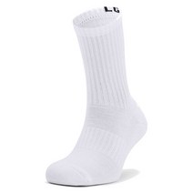 언더아머양말 EQJ 1358345-101 UA Core Crew 3pk-WHT, 사이즈:MD