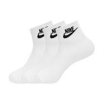나이키 나이키 에브리데이 에센셜 양말 앵클 삭스 중목 3켤레 세트 DX5074-101, L(270-300mm)