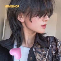 반삭가발 울프컷스타일 남자장발가발 20대 패션가발Hiuha 증정, G ONE SIZE