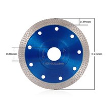 터보 다이아몬드 톱 블레이드 디스크 도자기 세라믹 화강암 대리석 절단 블레이드 앵글 그라인더, 115mm