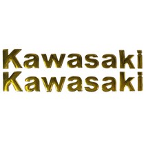 3D 입체 가와사키 스티커 에폭시 크롬필름 오토바이스티커, 1개, 가와사키 골드