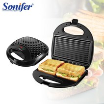 와플기계 붕어빵기계 와플메이커 와플 Sonifer-붙지 않는 코팅 전기 와플 조리기 버블 에그 케이크 샌드위, 01 Sandwich Maker_02 UK