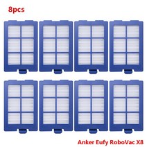 빨 수있는 Hepa 필터 교체 액세서리 Anker Eufy RoboVac X8 하이브리드 로봇 진공 청소기 예비 부품, 03 8pcs