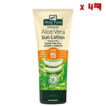 Dr. Organic 닥터오가닉 알로에베라 썬 로션 SPF15 200ml 4팩