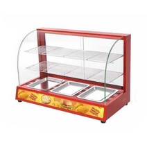 족발 온장고 전기 대형 쇼케이스 푸드 워머 보온 진열, 3단 곡선형 화이트 1500w