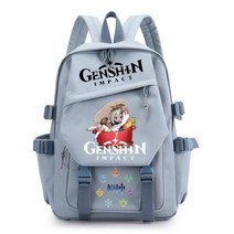 Genshin Impact 여성용 남성용 백팩 Satchel 학생 캐주얼 노트북 백팩, 3
