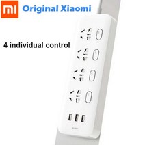 멀티탭샤오미-Mijia 전원 스트립 4 소켓 개별 제어 스위치 개 5V/2.1A 3 USB 포트 확장 충전기 2m 케이블, 04 Add US Adpater, 01 3 USB