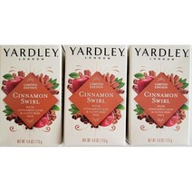Yardley London 시나몬 스월 시나몬 잎과 정향 버드 오일 함유 한정판 홀리데이 바 네트 웨이트 113.4g(4온스) 바 3개 번들 제네릭(Generic)