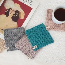 사각 컵 받침대 DIY 키트, 그레이