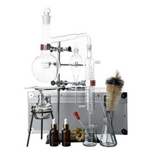 산업용 오일추출기 증류기 에센셜 화학실험장비 여과, 증류 장치 전체 유리 500ML, 1개