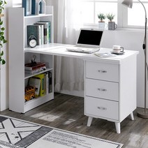 장인가구 그루 1200 4단 서랍형 코너책상세트, 오크