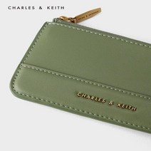 CHARLESKEITH 카드 홀더 CK6-50701097 여성용 무지 멀티 카드 슬롯 지퍼 미니 동전 반지갑