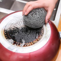1+1 40G 철수세미 설거지솔 탄냄비 녹제거 기름때제거, 6개