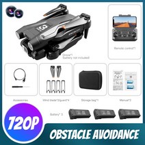최신 Z908 프로 드론 G 와이파이 미니 4k 프로페셔널 장애물 회피 헬리콥터 원격 제어 쿼드콥터 RC 2.4, [12] 720P Black 3B