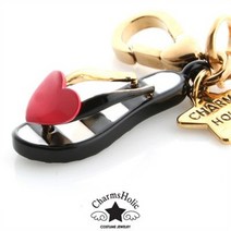 참스홀릭Black beach sandals charm cks067, 수량