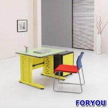 Foryou2782 일자형책상 컴퓨터책상 조립식책상 철제책상 책상 책장 책꽂이, 화이트 블랙