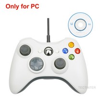 XBOX 360 콘솔게임 usb 유선 컨트롤러 조이패드 microsoft 시스템 pc windows gamepad for pc win 7810 xbox 360 조이패드용 101, USB 흰색, 협력사