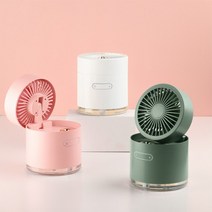 가습+냉각 탁상용선풍기 에어컨급 USB 컴팩트 미니 사이즈 가습기 냉풍기 휴대용, 화이트
