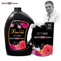 은세계 밀크코튼 고농축 퍼퓸 유연제 러브미향 3.06L 1개 +피오니향 리필 700ml, 1