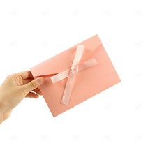 리본 컬러 봉투 1p 청첩장 돌잔치 경조사 상품권 감사 봉투, GS0700382A핑크1P