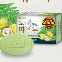 노니 인진쑥 때비누 과일추출물 약쑥추출물 쑥향, 100g, 3개