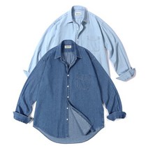 INDUST 바이오워싱 시티보이 데님셔츠_2컬러 bio washed city boy shirts_blue 410 출고예정 YE