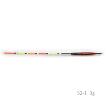 W.P.E 브랜드 3 개/몫 낚시 플로트 bargujinsky 전나무 수레 크기 2-6g 잉어 낚시 부표 찌 낚시 라이트 수레 여러 가지 빛깔의, S2-1-3g
