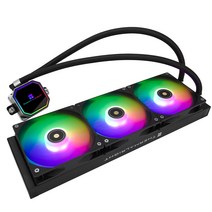 수냉식쿨러 수냉쿨러 cpu쿨러 커스텀수냉 공냉식칠러, FP 360 블랙+C12C 팬x3