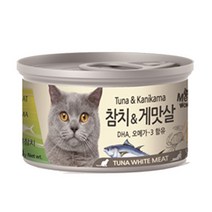 미우와우 [BOX24개입] 흰살참치 고양이캔 80g 게맛살, 1box