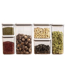 Good Full House 스토리지 스퀘어 트랜스페어런트 씰드 탱크 밀폐용기세트, 800ml + 1300ml + 2400ml + 1400ml + 1400ml + 3200ml, 6개입