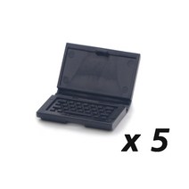 중국레고 호환 도시 MOC 벽돌 부품 빌딩 블록 장교 가구 액세서리 키트 DIY 완구 노트북 컴퓨터 컵 전화 가, 01 5pcs laptop