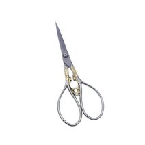 견고한 유럽 빈티지 스테인레스 스틸 호환 꽃 가위 바느질 DIY 도구 패턴 자수 1 개, 01 Silver