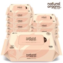 네츄럴오가닉 아기물티슈 오리지널 엠보싱 리필형100매[10팩], 1