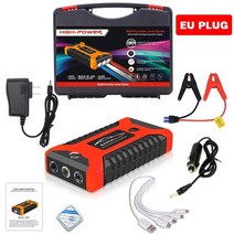 휴대용 자동차 국산 점프스타터 자동차 배터리충전기 99800ma 600a 점프 스타터 전원 은행 12v 출력 비상 시동 충전기 부스터 배터리 시동 장치, 유럽 ​​연합