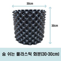 숨 쉬는 플라스틱 화분 30*30cm (숨쉬는화분 뿌리썩음방지 잔뿌리촉진 기능성화분)
