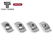 50 Twotrees 3D 프린터 부품 M3/M4/M5 탄소 스틸 T 타입 너트 패스너 알루미늄 커넥터 산업용 프로파일, M3