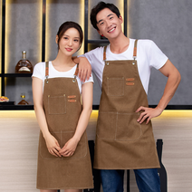 또또무 데님 캔버스 목공 공방 까페 남자 미용 작업용 주방 원피스형 앞치마, 2.블루진