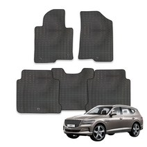 제네시스 전차종 PVC 고무 자동차매트 트렁크매트 PM, 1열+2열 매트, G80 2륜