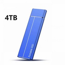 메모리 스테이션 도킹 허브 멀티 SSD 휴대용 1 테라바이트 고속 타입C USB31 16 8 4 2 외장 솔리드 스테이트 드라이브 500GB 노트북 용 모바일 하드, 4TB Blue
