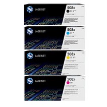 HP Color Laserjet Enterprise M577f 정품토너 4색1세트 CF360X~CF363X 검정 12 500매/칼라 9 500매 대용량 NO.508X, 1개, 검정+컬러