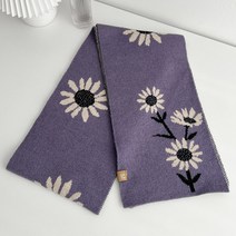 우드피카 포근한 플라워 니트 머플러 5컬러