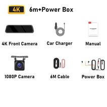 룸미러블랙박스 실시간 차량용 블랙박스 얀사이트 10quot 4k 자동차 dvr 비디오, 4k t67s 6m z03, 64g