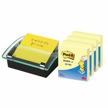 3M 크리스탈 팝업팩 DS-330 76x76mm 메모지 4패드, 단품